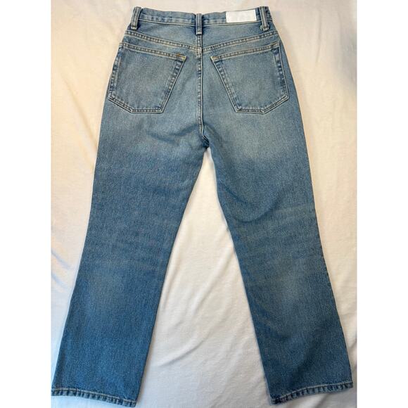 RE/DONE Denim 70s Straight Jeans High Rise Non Stretch Light Wash 27 4 6 - Picture 4 of 11